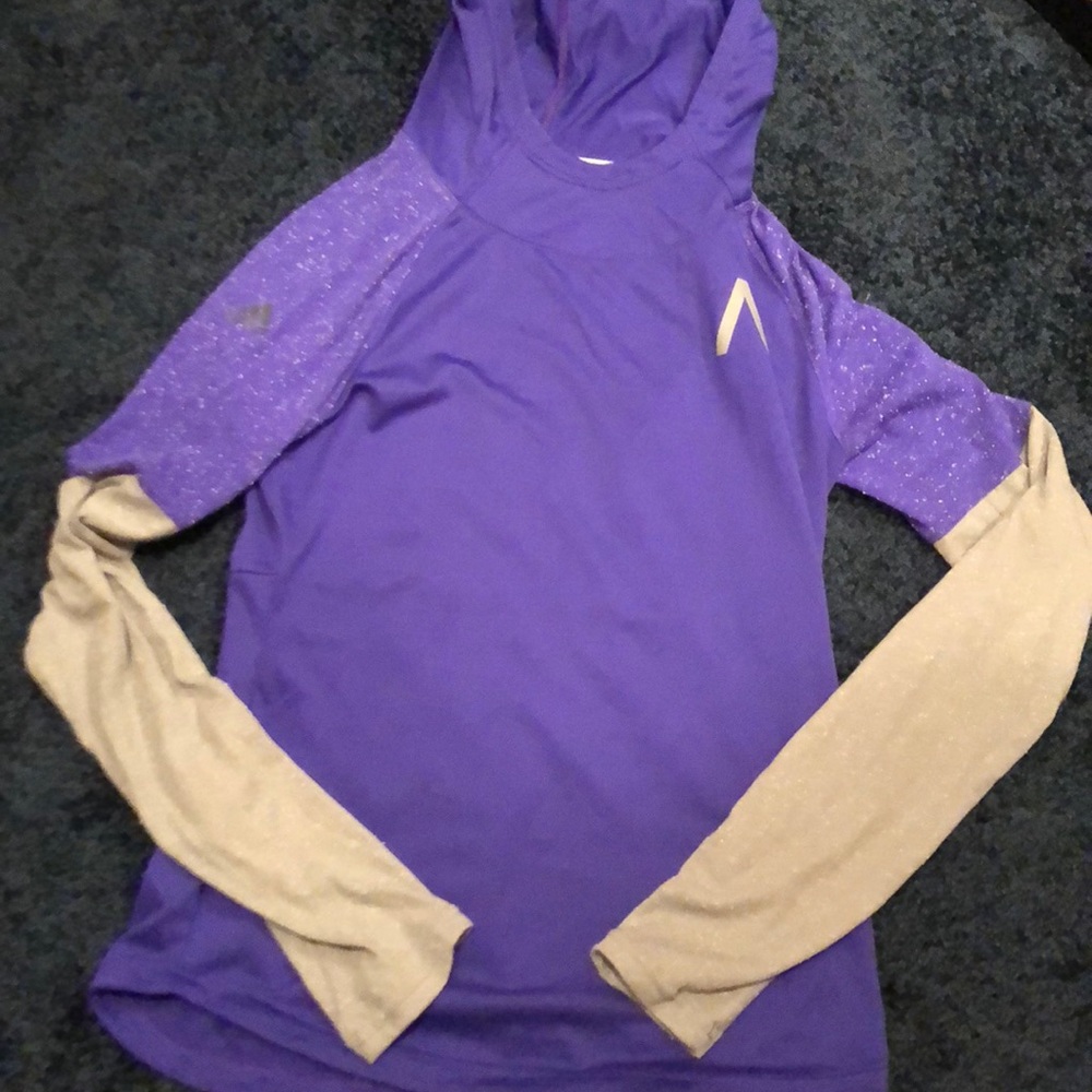 Adidas hooded workout top